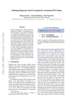 Modeling Diagnostic Label Correlation for Automatic ICD Coding