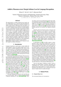 Additive Phoneme-aware Margin Softmax Loss for Language Recognition