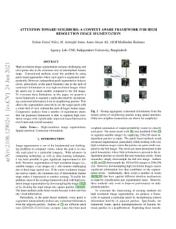 Attention Toward Neighbors: A Context Aware Framework for High
  Resolution Image Segmentation