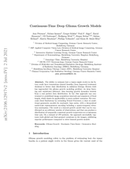 Continuous-Time Deep Glioma Growth Models
