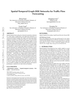 Spatial-Temporal Graph ODE Networks for Traffic Flow Forecasting