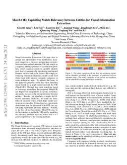 MatchVIE: Exploiting Match Relevancy between Entities for Visual
  Information Extraction