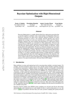 Bayesian Optimization with High-Dimensional Outputs