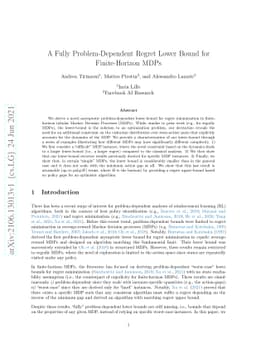 A Fully Problem-Dependent Regret Lower Bound for Finite-Horizon MDPs