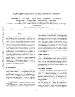 Exploring Stronger Feature for Temporal Action Localization