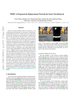 PERT: A Progressively Region-based Network for Scene Text Removal
