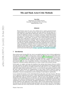Mix and Mask Actor-Critic Methods