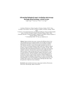 Advancing biological super-resolution microscopy through deep learning:
  a brief review