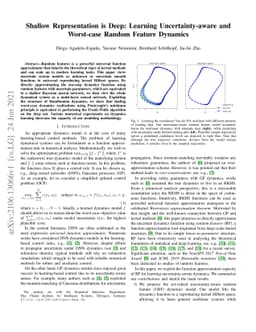 Shallow Representation is Deep: Learning Uncertainty-aware and
  Worst-case Random Feature Dynamics