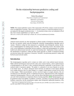 On the relationship between predictive coding and backpropagation