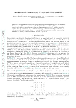 The leading coefficient of Lascoux polynomials