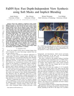 FaDIV-Syn: Fast Depth-Independent View Synthesis using Soft Masks and
  Implicit Blending