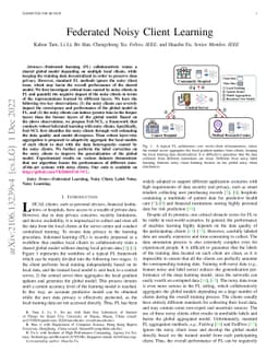 Federated Noisy Client Learning
