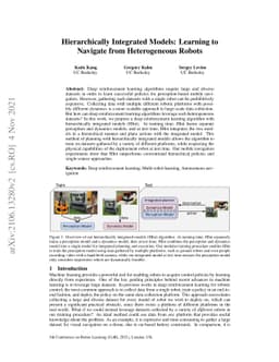 Hierarchically Integrated Models: Learning to Navigate from
  Heterogeneous Robots
