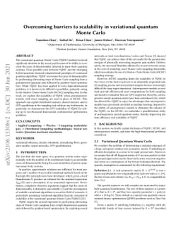 Overcoming barriers to scalability in variational quantum Monte Carlo