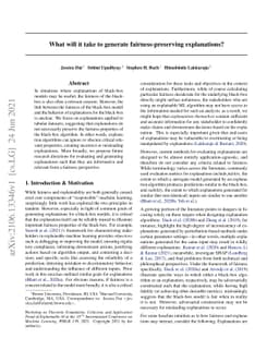 What will it take to generate fairness-preserving explanations?