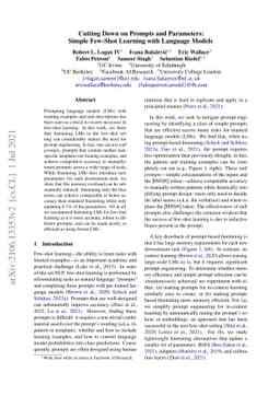 Cutting Down on Prompts and Parameters: Simple Few-Shot Learning with
  Language Models