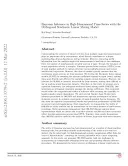 Bayesian Inference in High-Dimensional Time-Serieswith the Orthogonal
  Stochastic Linear Mixing Model