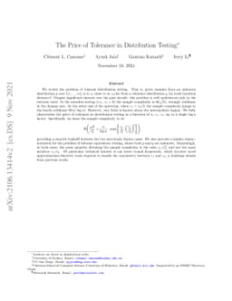 The Price of Tolerance in Distribution Testing
