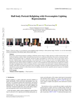 Half-body Portrait Relighting with Overcomplete Lighting Representation