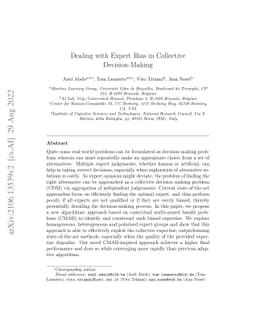 Dealing with Expert Bias in Collective Decision-Making
