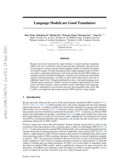 Language Models are Good Translators