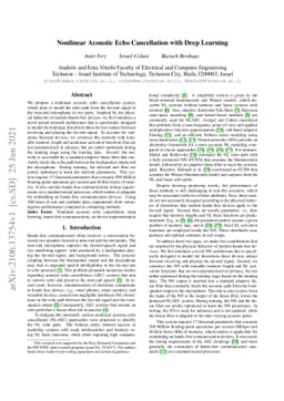 Nonlinear Acoustic Echo Cancellation with Deep Learning