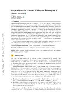 Approximate Maximum Halfspace Discrepancy
