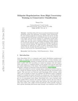 Midpoint Regularization: from High Uncertainty Training to Conservative
  Classification