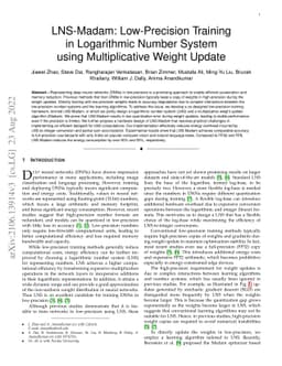 LNS-Madam: Low-Precision Training in Logarithmic Number System using
  Multiplicative Weight Update
