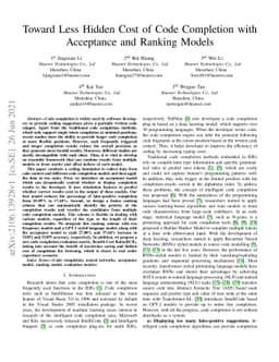 Toward Less Hidden Cost of Code Completion with Acceptance and Ranking
  Models