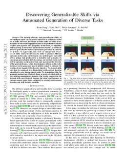 Discovering Generalizable Skills via Automated Generation of Diverse
  Tasks