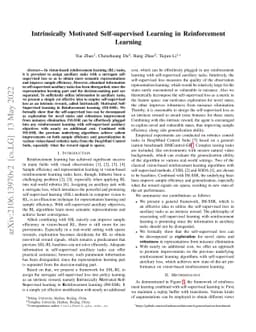 Intrinsically Motivated Self-supervised Learning in Reinforcement
  Learning
