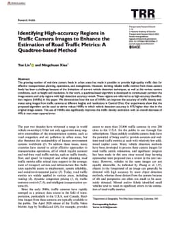 Identifying High Accuracy Regions in Traffic Camera Images to Enhance
  the Estimation of Road Traffic Metrics: A Quadtree-Based Method