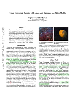 Visual Conceptual Blending with Large-scale Language and Vision Models