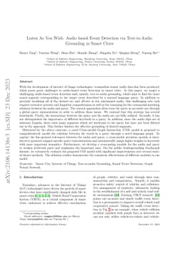 Listen As You Wish: Audio based Event Detection via Text-to-Audio
  Grounding in Smart Cities