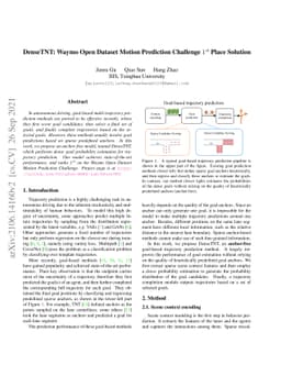 DenseTNT: Waymo Open Dataset Motion Prediction Challenge 1st Place
  Solution