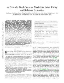 A Cascade Dual-Decoder Model for Joint Entity and Relation Extraction