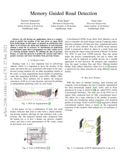Memory Guided Road Detection