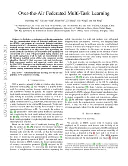 Over-the-Air Federated Multi-Task Learning