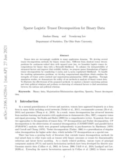 Sparse Logistic Tensor Decomposition for Binary Data