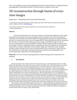3D Reconstruction through Fusion of Cross-View Images