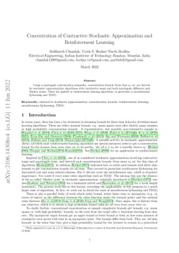 Concentration of Contractive Stochastic Approximation and Reinforcement
  Learning