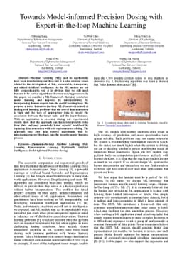 Towards Model-informed Precision Dosing with Expert-in-the-loop Machine
  Learning