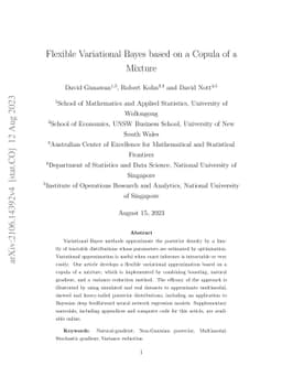 Flexible Variational Bayes based on a Copula of a Mixture