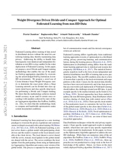 Weight Divergence Driven Divide-and-Conquer Approach for Optimal
  Federated Learning from non-IID Data