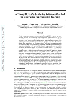 A Theory-Driven Self-Labeling Refinement Method for Contrastive
  Representation Learning
