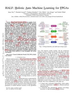 HALF: Holistic Auto Machine Learning for FPGAs