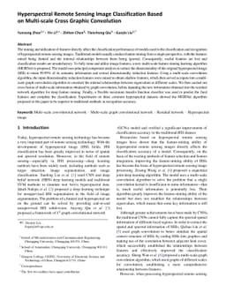 Hyperspectral Remote Sensing Image Classification Based on Multi-scale
  Cross Graphic Convolution
