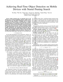 Achieving Real-Time Object Detection on MobileDevices with Neural
  Pruning Search